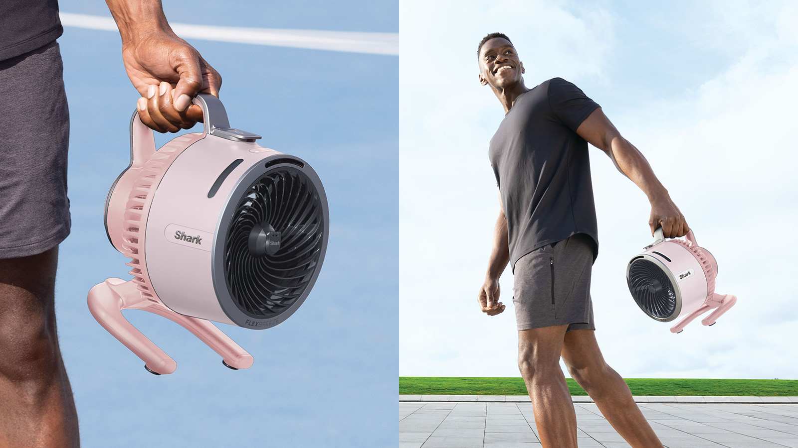 Portable misting fan close-up